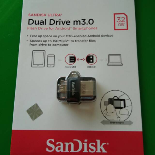 KHANZAACC FLASHDISK Sandisk Ultra Dual OTG USB Flash Drive M3.0 32GB