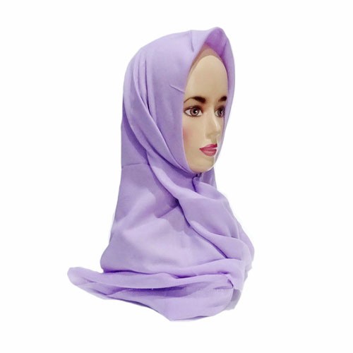 Hijab Saudia Rawis Warna Ungu Lavender