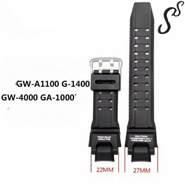 TALI JAM G-SHOCK GA-1000 GA1000 RUBBER STRAP TALI JAM CASIO G-SHOCK GA1000 Warna hitam
