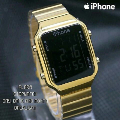 jam lokal terbaru wanita dan termurah Watch Iphone Gold