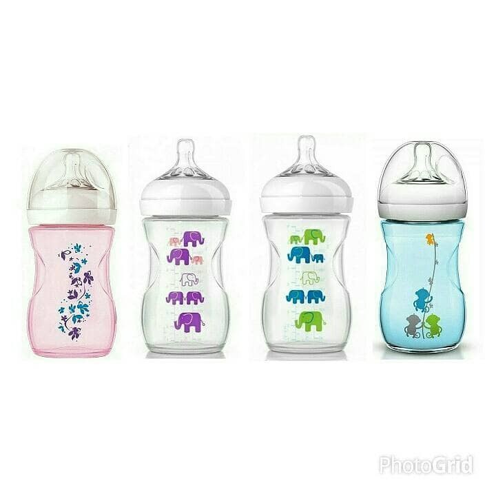 promo Botol susu bayi philips avent natural bottle 260ml motif elephant ungu murah kualitas bagus