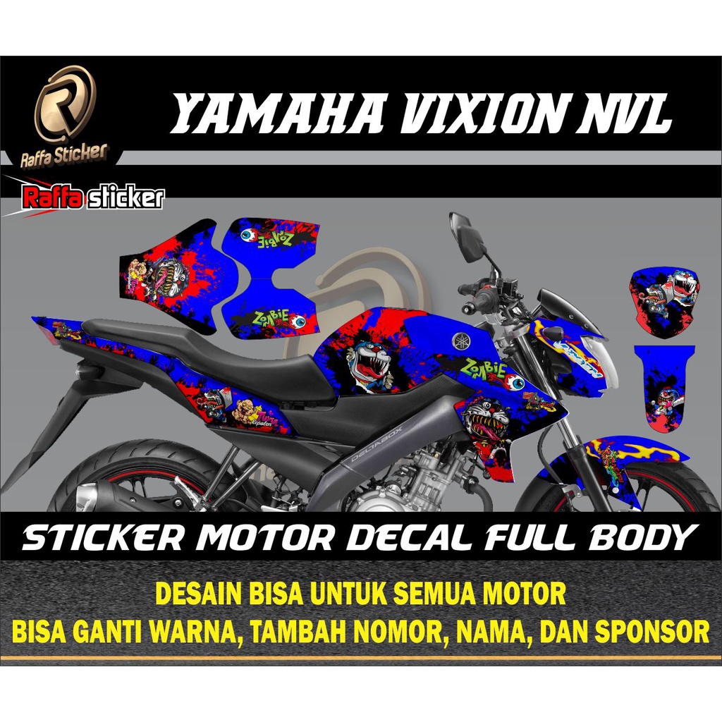 VIXION NVL Decal Sticker Doraemon Zombie Decal stiker Full Body VIXION NVL Doraemon Zombie BISA CUST