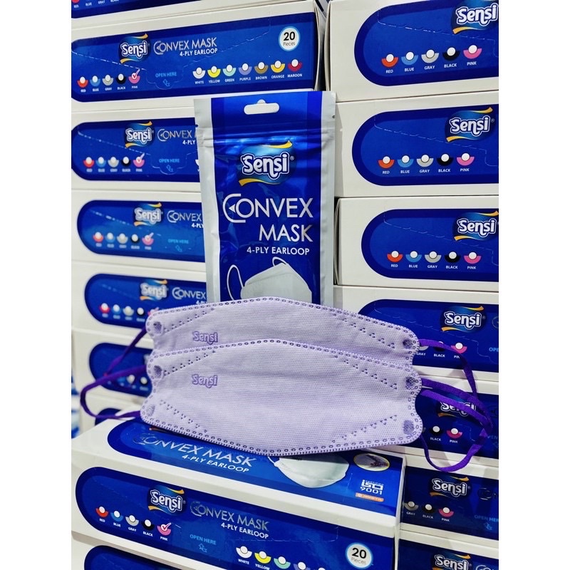 Masker Sensi Convex 4 Ply Earloop 3D Mask 4Ply Isi 20