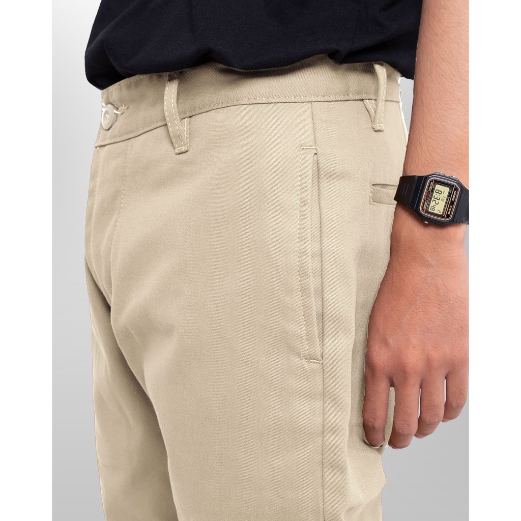 Morgen Slim Straight Chino Pants - Cream