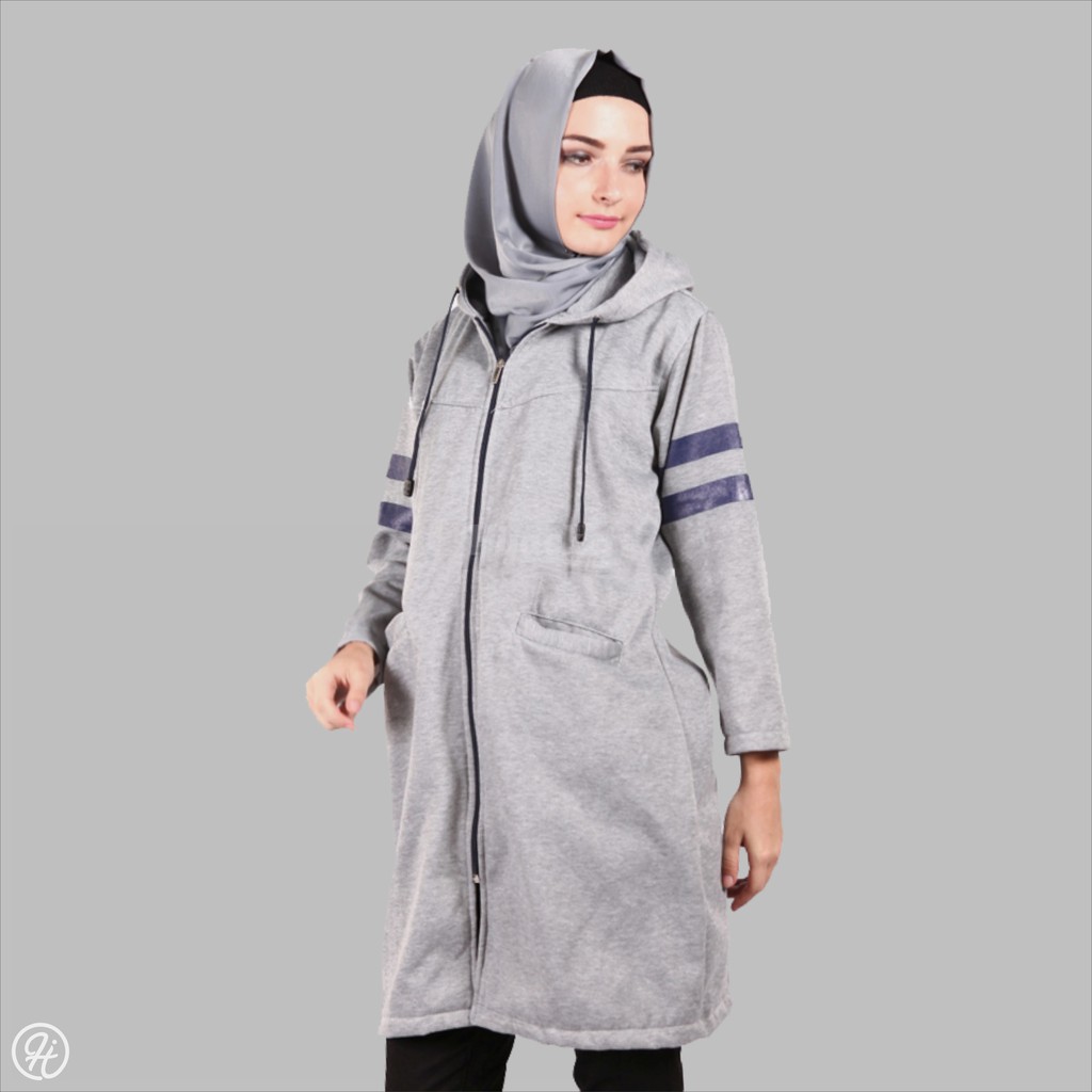 ⚠️DISKON BESAR⚠️ HIJACKET BEAUTIX ORIGINAL JAKET WANITA JAKET MUSLIMAH HIJABER NO.1 DI INDONESIA-SKY GREY (ABU MUDA)
