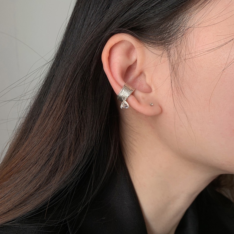 Anting Tusuk Gantung Desain Geometri Hias Zircon Gaya Trendymewah Untuk Wanita