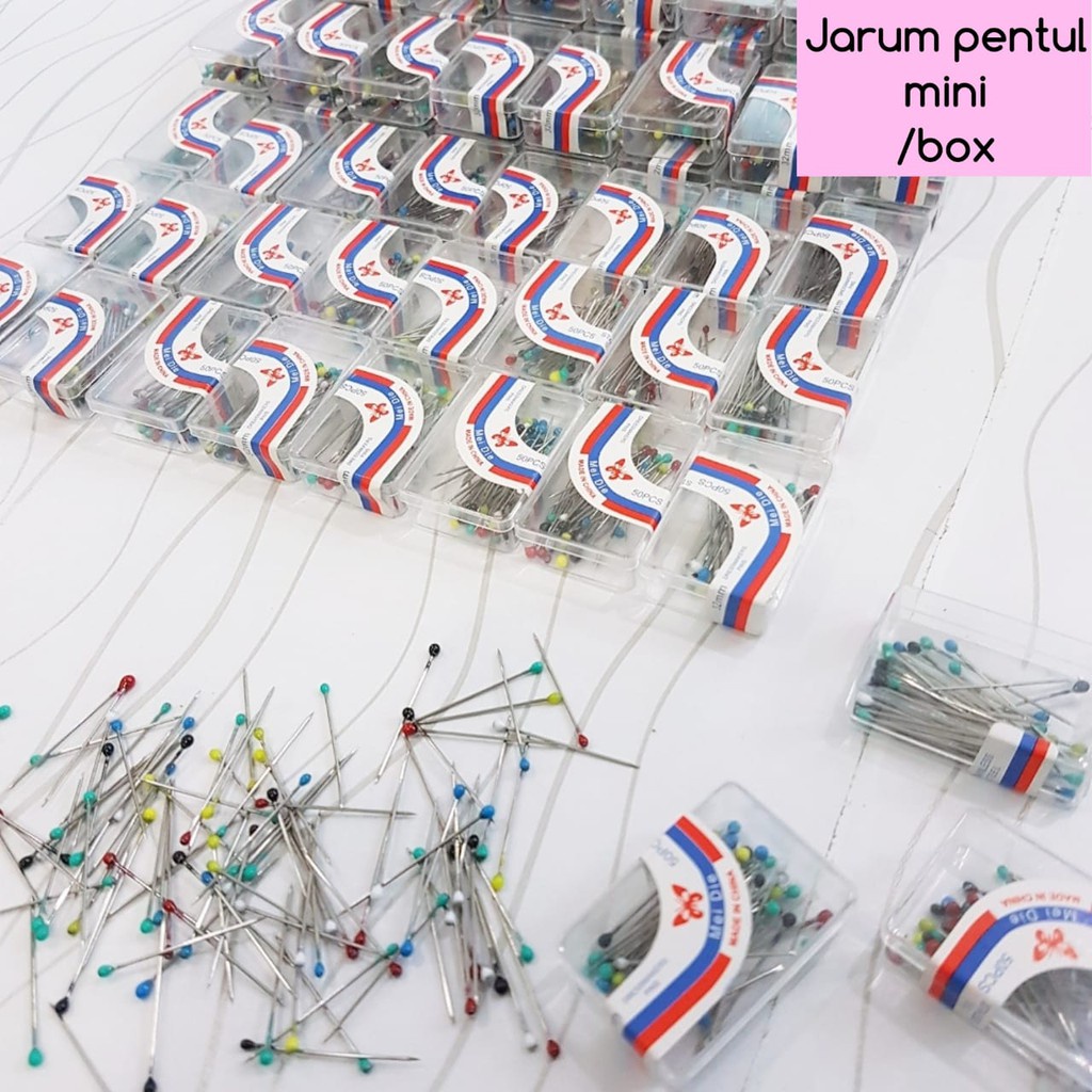 (PER BOX) JARUM PENTUL PREMIUM BESAR DAN KECIL MINI JARUM PENTUL HIJAB