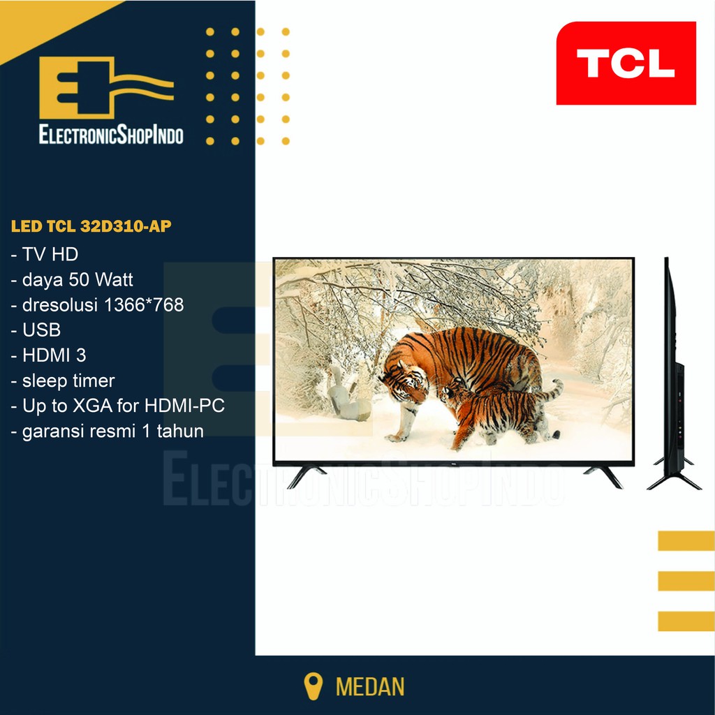 LED TCL 32D310 TV LED TCL 32 inch inci 32" 32 D310 tv