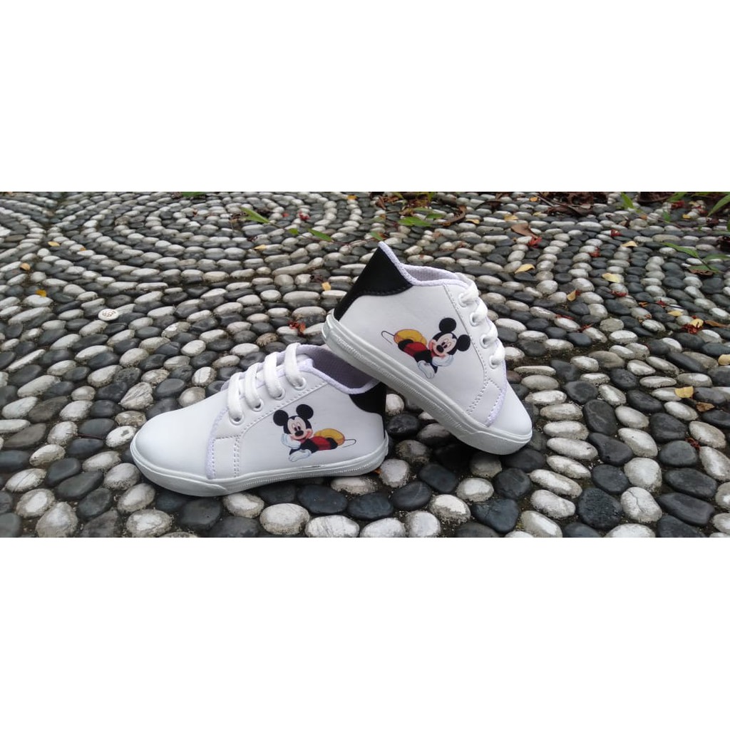 Sepatu Sneakers Anak Motif Mickey Mouse Lucu