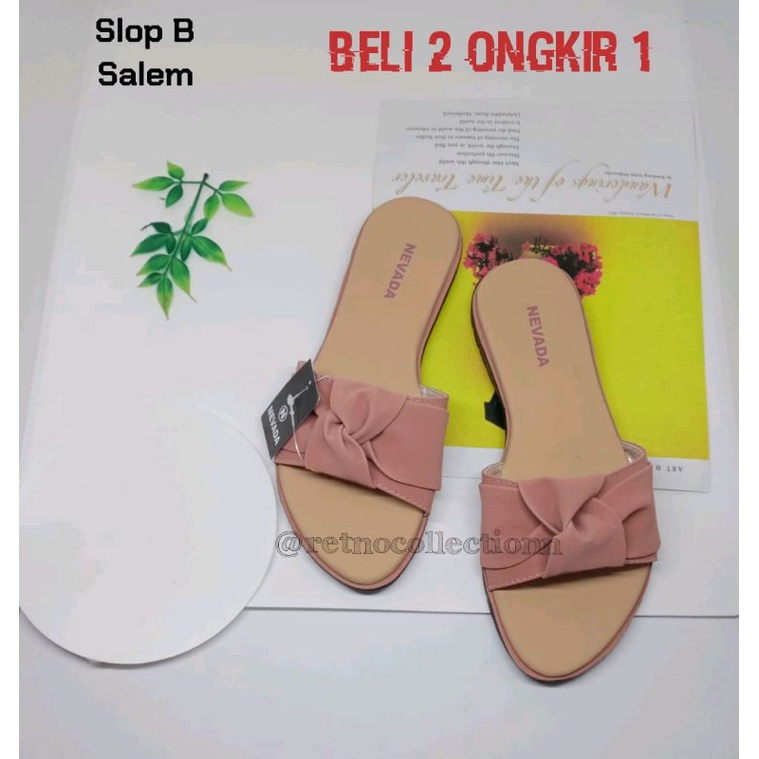 Sandal slop wanita slip/sendal slop wanita nevada/SL B/sandal wanita terbaru