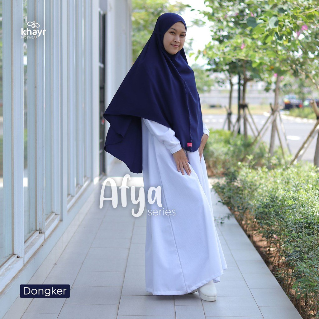 Khayr Moswear Afya Series Hijab Instan Jilbab Jumbo M Kerudung Tali