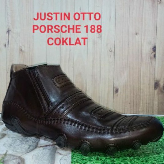 Sepatu kulit justin otto Porsche 188 coklat