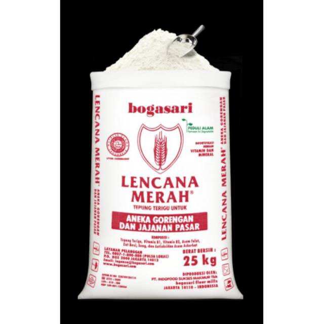 

Tepung Terigu Lencana Merah 25 kg GOJEK or GRAB only