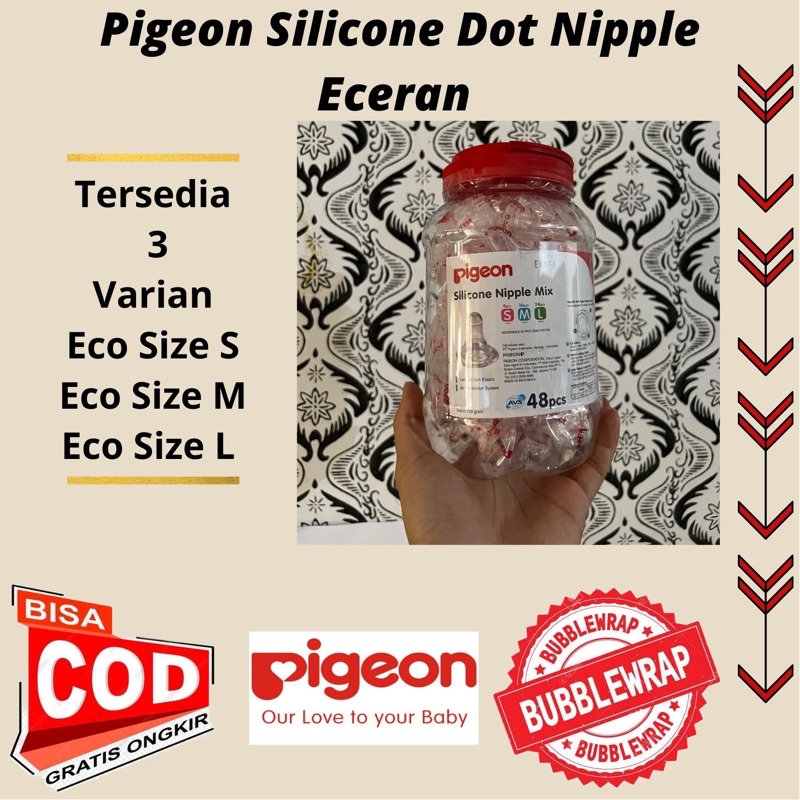 Pigeon Silicone Dot Nipple Eceran S/M/L