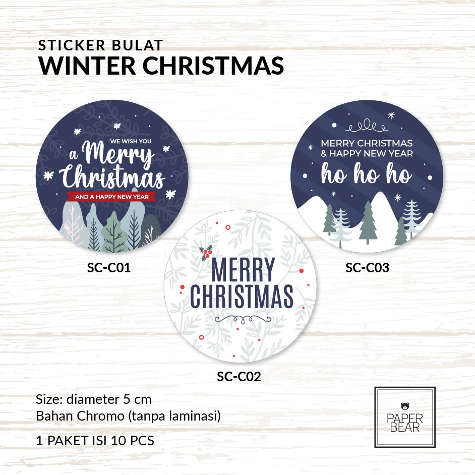 

Sticker WINTER CHRISTMAS / Sticker Bulat Chromo Natal / Christmas Sticker / Sticker Toples Natal