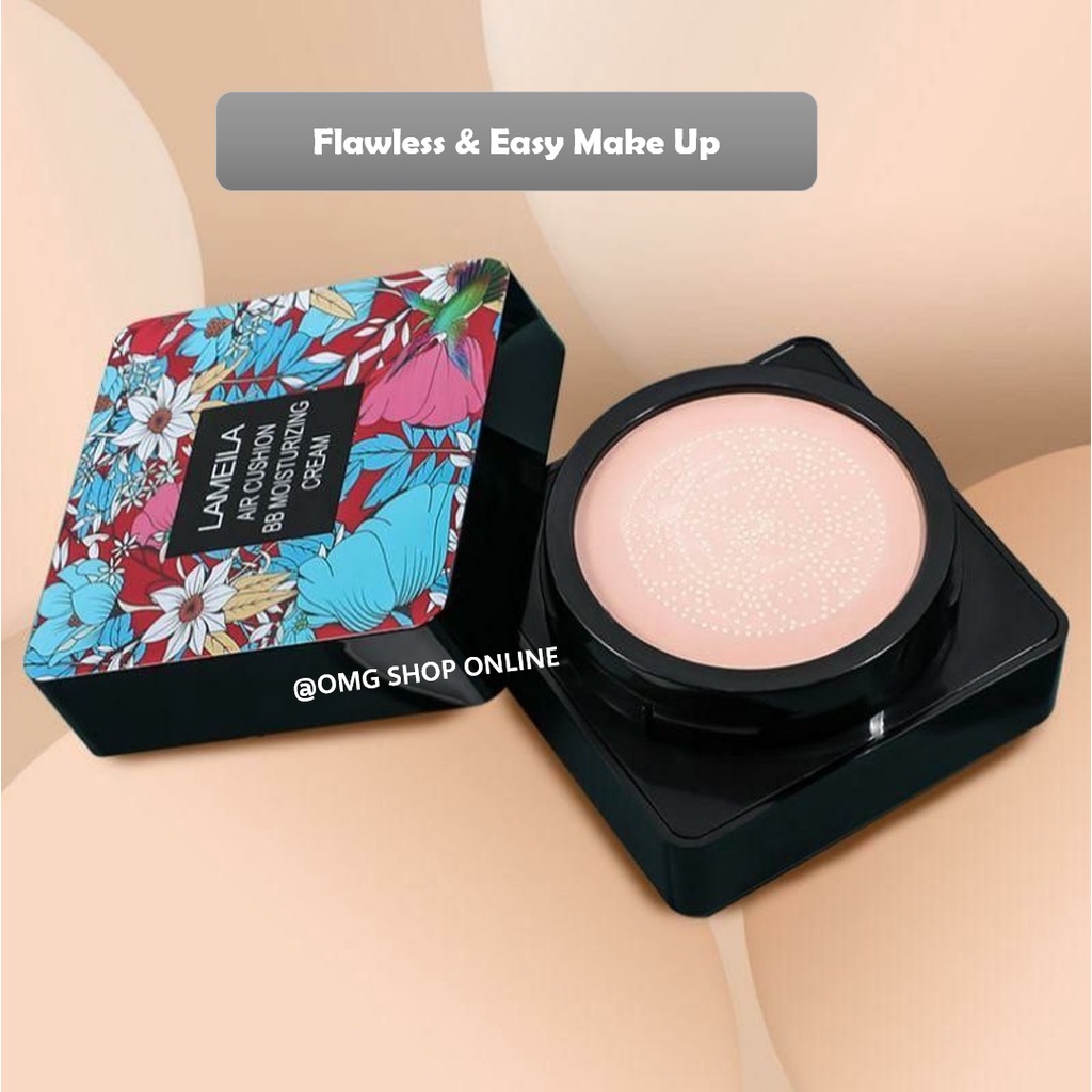 Termurah !!! Lameila Air Cushion BB Moisturizing Cream Waterproof ORIGINAL Bedak Glowing Tahan Lama Anti Air Anti Luntur Korea / BB Cream Cushion Glowing Waterproof Powder Foundation Bedak Pemutih Wajah Glowing BEAUTY CREAM Bedak Basah Bukan Bedak Padat