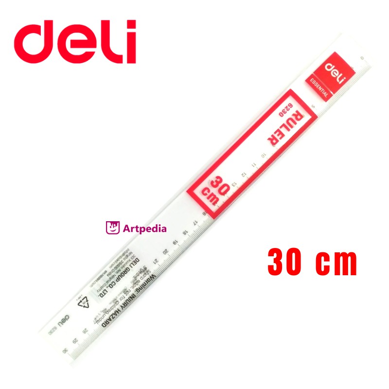 

Deli E6230 PS Ruler 30cm / Penggaris Deli Panjang 30cm - Penggaris Mistar - Penggaris Panjang 30cm