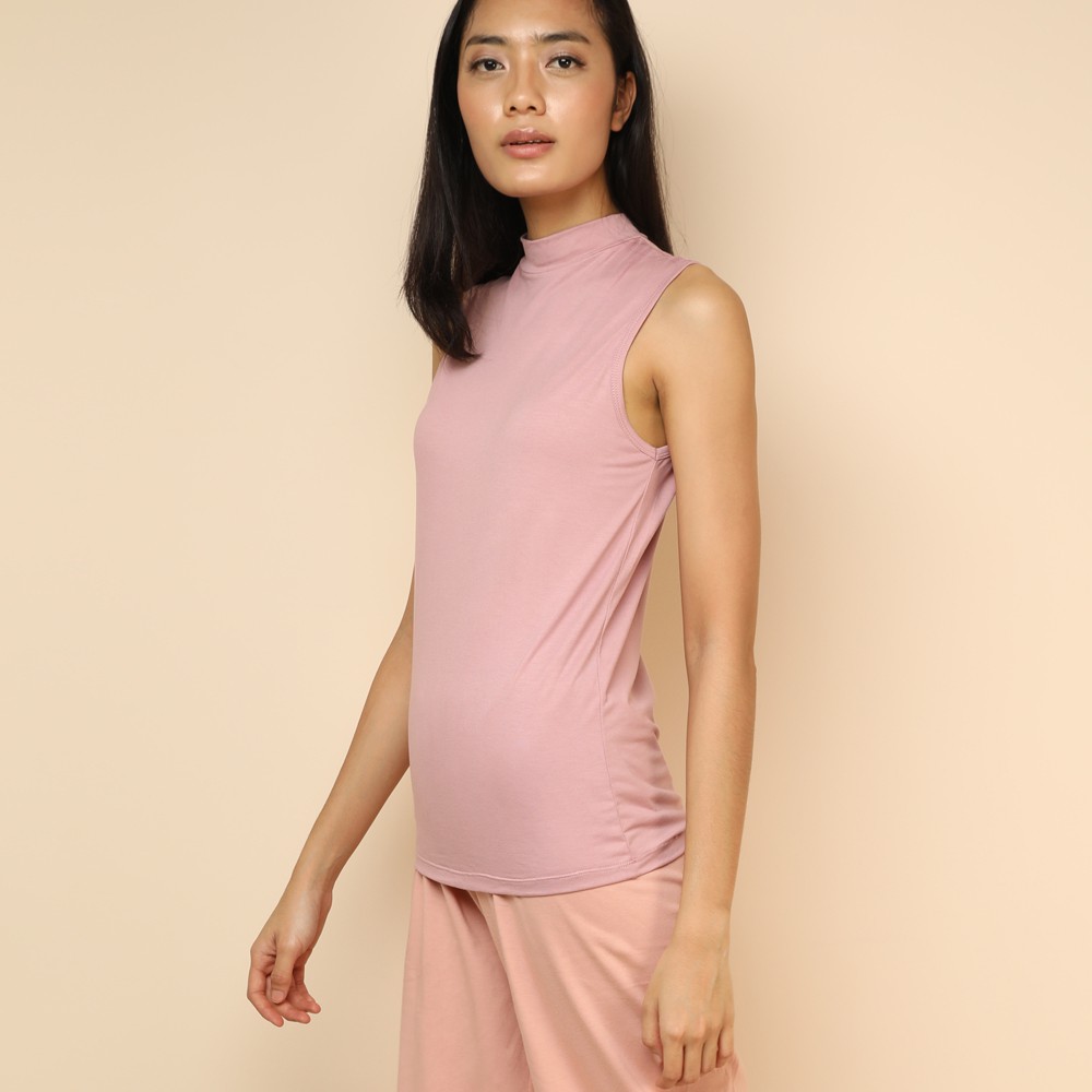 Manset Kaos Tanpa Lengan Turtleneck  JADECLOVER 706