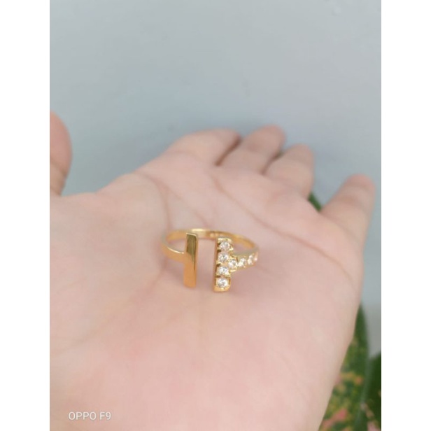 cincin perak lapis emas 22karat