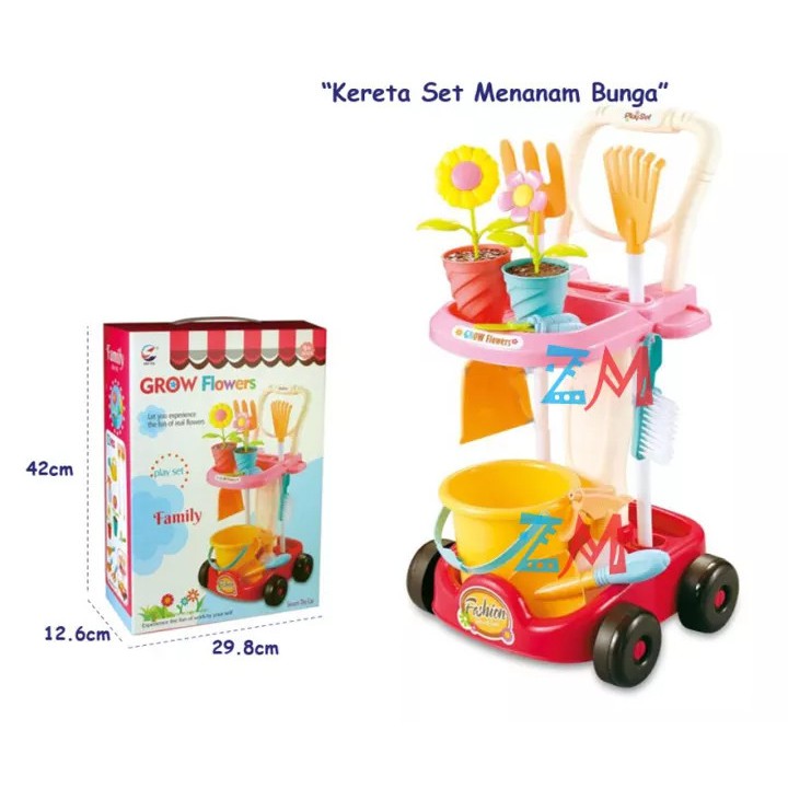 mwn.toys Mainan Edukasi Troli Menanam Bunga No.5980A - Grow Flower