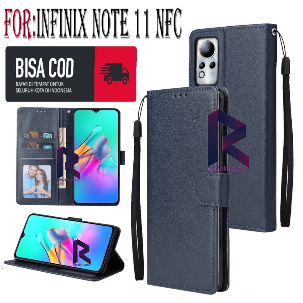 NEW INFINIX NOTE 11 NFC CASE FLIP WALLET LEATHER KULIT PREMIUM SARUNG BUKA TUTUP FLIP CASE INFINIX NOTE 11 NFC