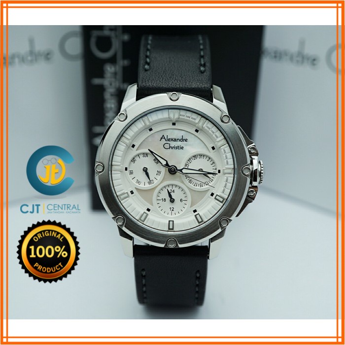 ALEXANDRE CHRISTIE AC 6416 SILVER BLACK WANITA. GARANSI RESMI 1TAHUN