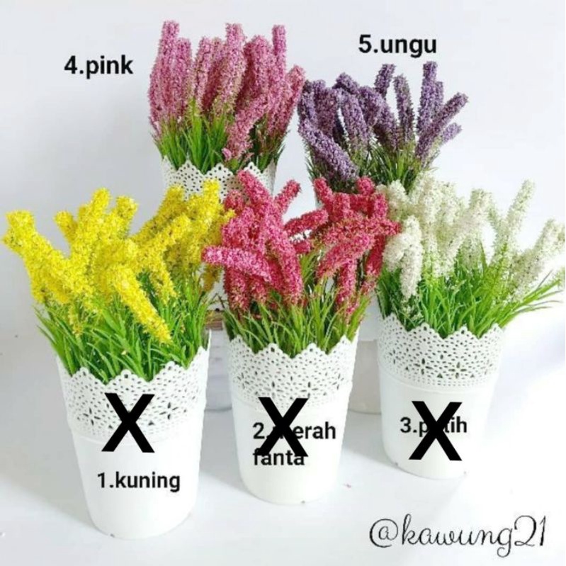 VB03 Buket Bunga Tanaman Rumput Artificial Cantik Unik