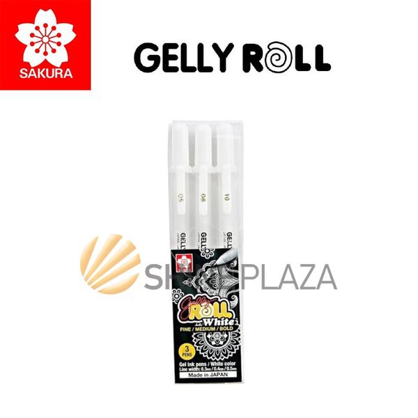 

Unik Sakura Gelly Roll Classic White Gel Pen Set - Pulpen Gel Putih Set Diskon