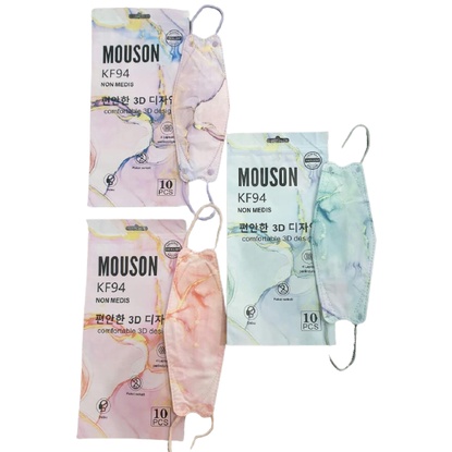 Masker KF94 Mouson Non Medis 4ply Marble Edition Isi 10 Pcs