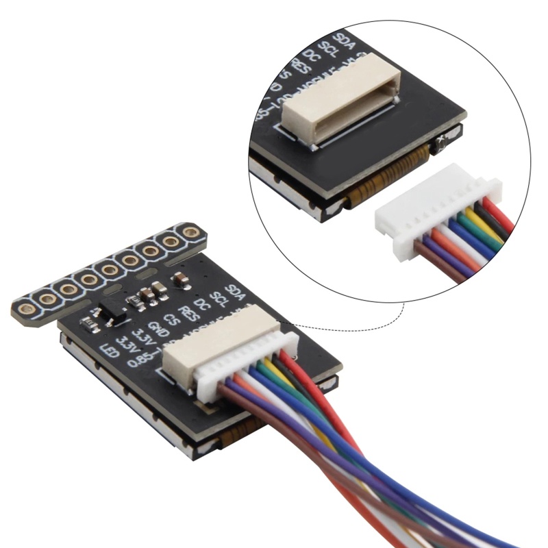 Btsg T-0.85 Inch IPS TFT LCD Module SPI Interface GC9107 Layar Driver IC Full Color 128x128 IPS Screen Display Replacem