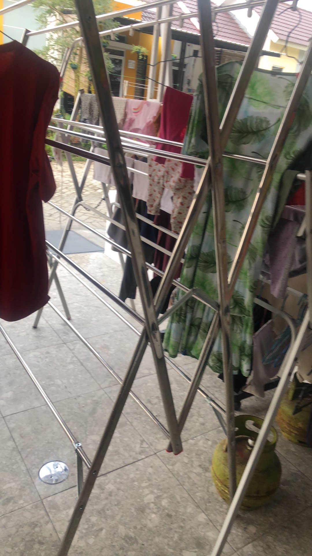 Promo Menarik Jemuran Baju Pakaian Stainless 12 Palang Anti Karat Super Murah - Mustang