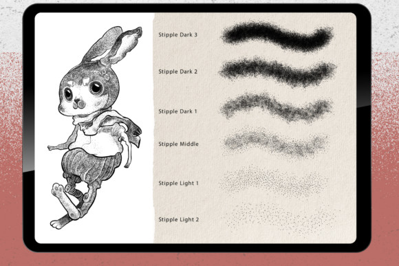 22 Procreate Brushes Stipple