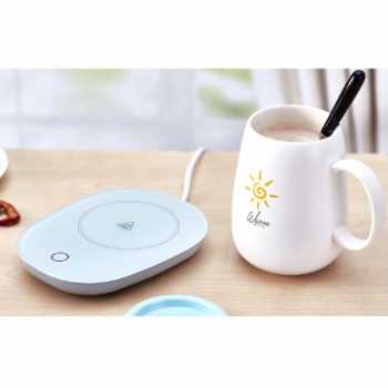 Tatakan Gelas Pemanas Coffee Cup Warmer Heating Pad / Tatakan Gelas Pemanas Coffe Penghangat Gelas Warmer Tea Cup 220V / Tatakan Pemanas Gelas Elektrik Pemanas Minuman Portable Gelas / Alat Mug Pemanas Hangat Minuman Cup Mat Air Minum Susu Kopi Teh Coklat