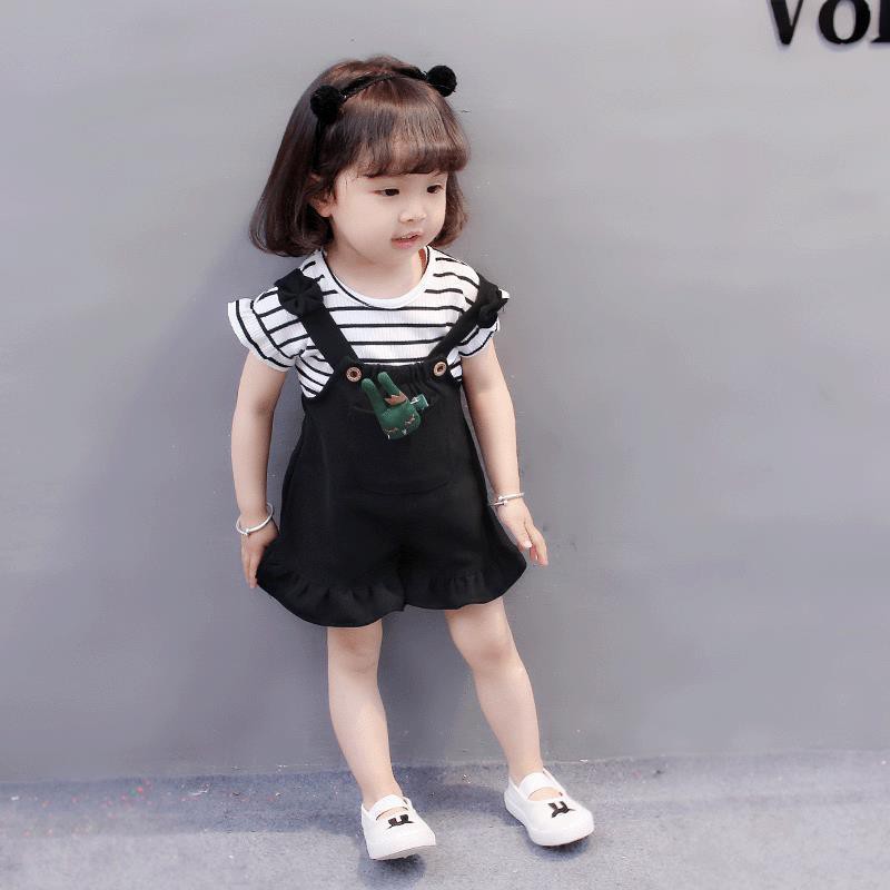 HappyOliver OVERALL SALUR EBV baju anak perempuan import 2in1 motif lucu