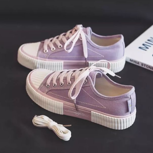 Sneakers Sepatu Wanita Kanvas Import Conv Netral 70s Low Spatu Snikers Canvas Impor Korean Style Perempuan Cewek Cewe FSH269 Cladiva-Ungu