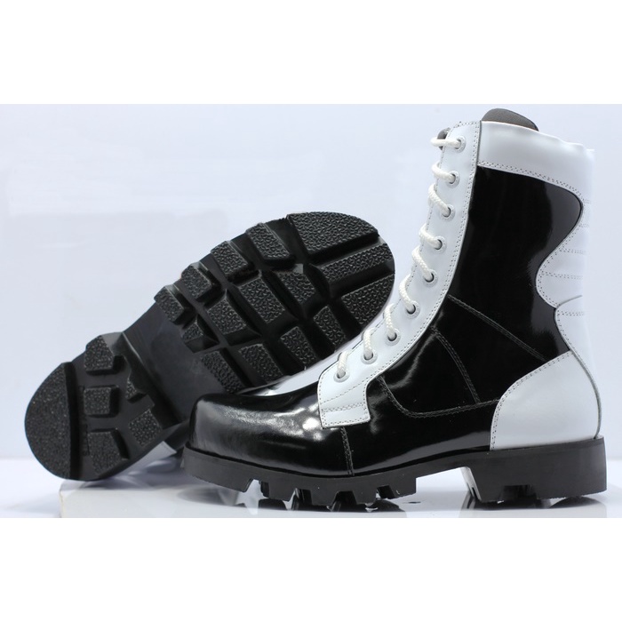 SEPATU PROVOS CIARMY BOOTS SAFETY KULIT ASLI HITAM PUTIH PDL JATAH TNI POLRI MURAH