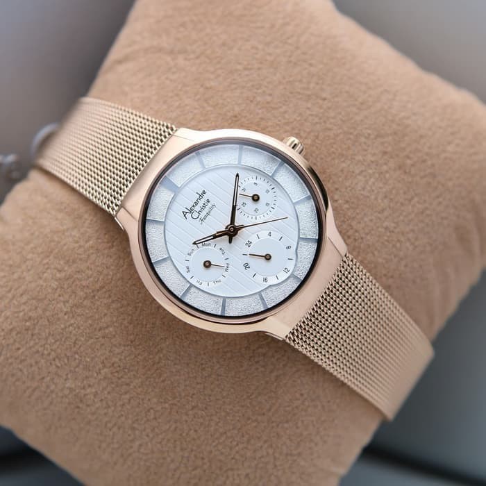 JAM TANGAN WANITA ALEXANDRE CHRISTIE AC 6245 AC6245 ROSEGOLD ORIGINAL