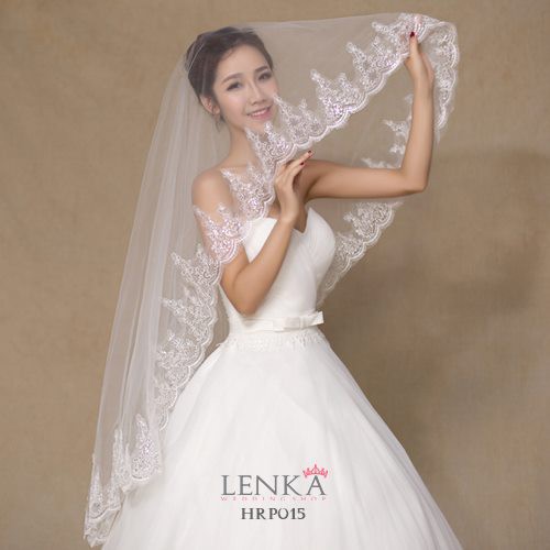 [BISA COD] AKSESORIS WEDDING LACE SLAYER PENGANTIN WANITA PUTIH HRP015