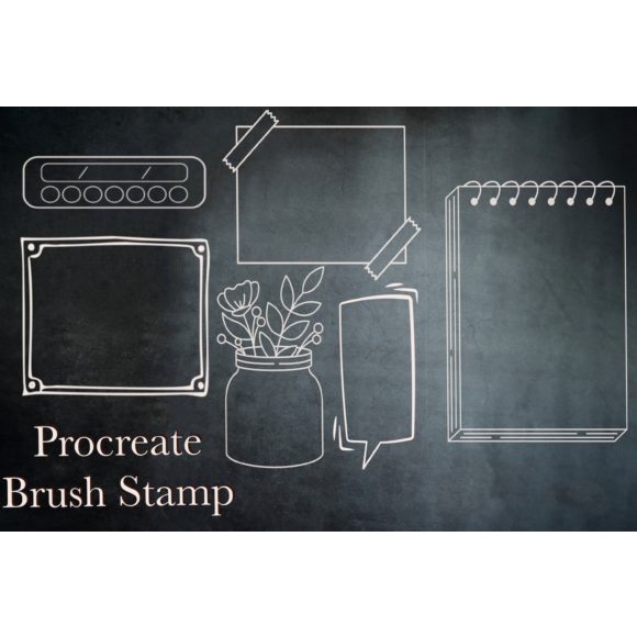 Procreate Brush - 46 Journal Planner Stamp Brushes