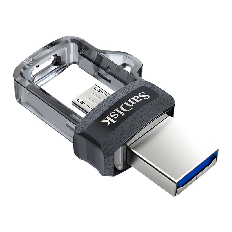 Sandisk OTG Flash Drive USB 3.0 Dual USB 256GB 150MB / S 128GB Untuk PC / Android