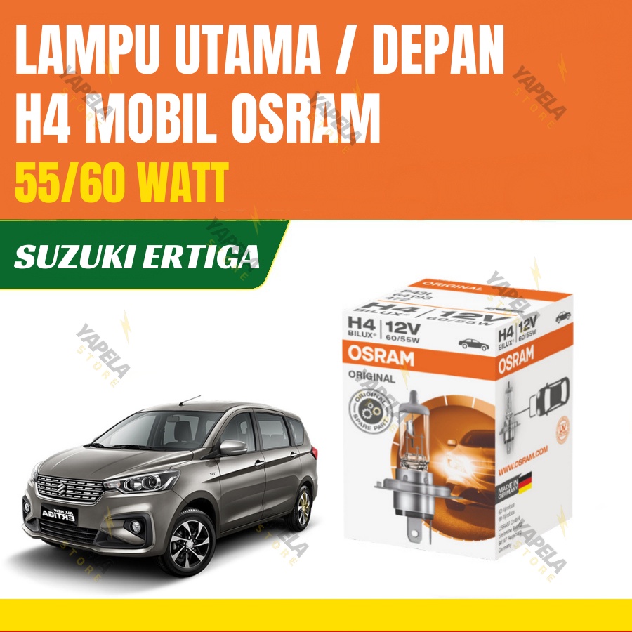 Lampu Depan Mobil Suzuki Ertiga H4 Kaki 3 Original Osram