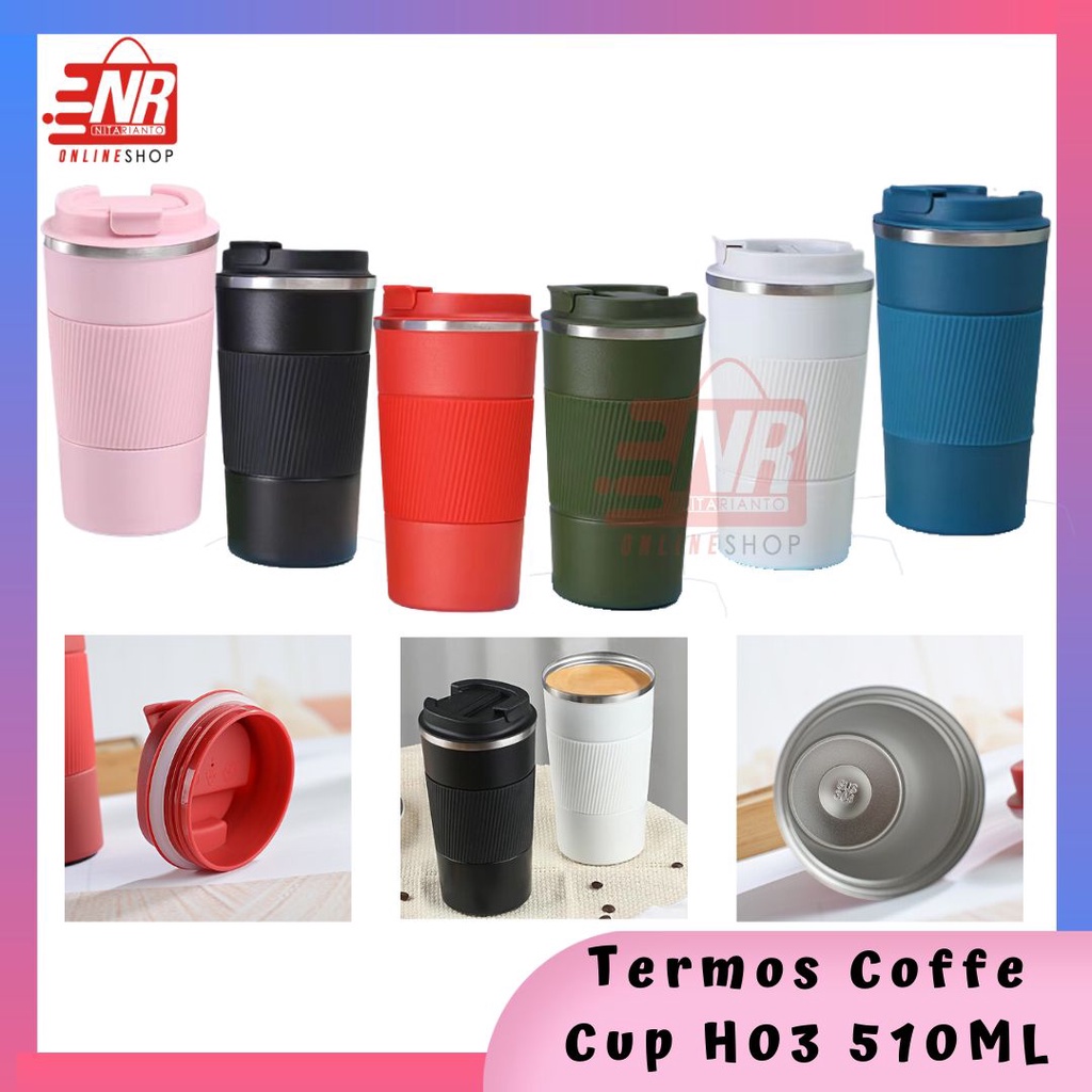 Termos Stainless 510ML H03 - Tumblr Coffe Cup - Mug Gelas Stainless - Termos Panas Dingin