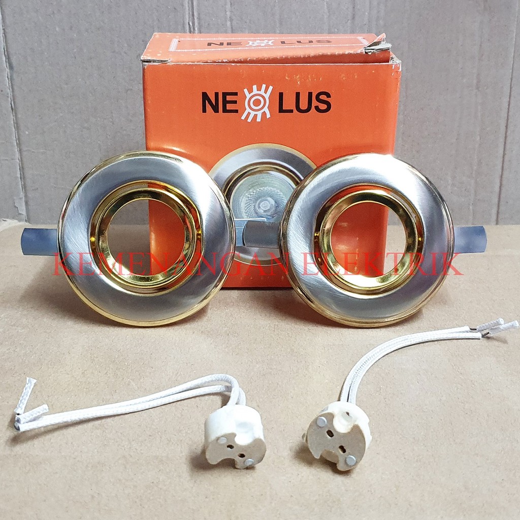 NEOLUS KAP DOWNLIGHT HALOGEN MR11 / KAP RUMAH LAMPU MR11 2PCS + FITTING MR11