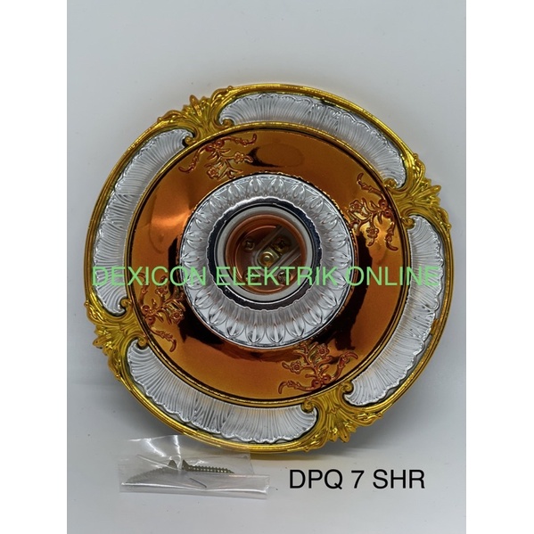 fitting lampu DPQ7SHR/fitting plafon hias modern/fiting lampu hias motif/jual fitting/agen fitting hias/lampu hias modern