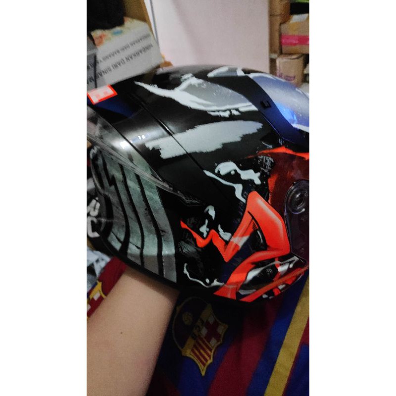 KYT TT COURSE TTC REPAINT DECAL VENOM 2 MARVEL NOT SHOEI AGV ARAI KBC HJC INK