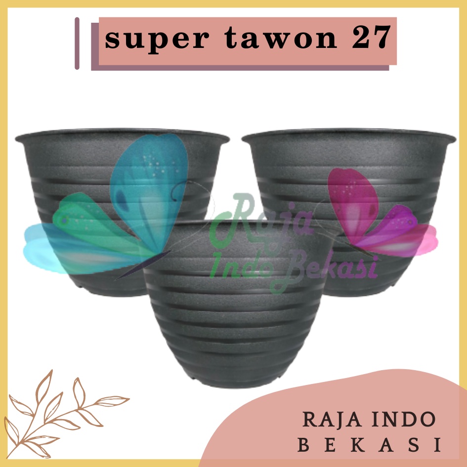 Rajaindobekasi Pot Super Tawon 27 Cm Hitam Garden Of Love Pot Tawon Madu Jet Gusi 27 30 32CM