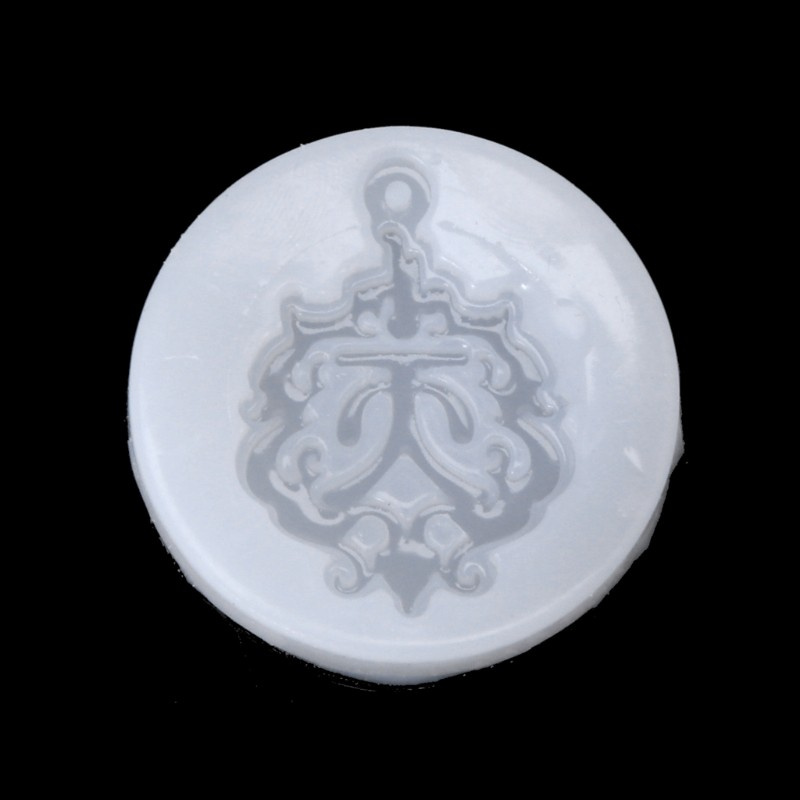 Glitter Chinese Style Tai-chi Jade Pendant Buddhism Silicone Mold Resin DIY Jewelry Mold