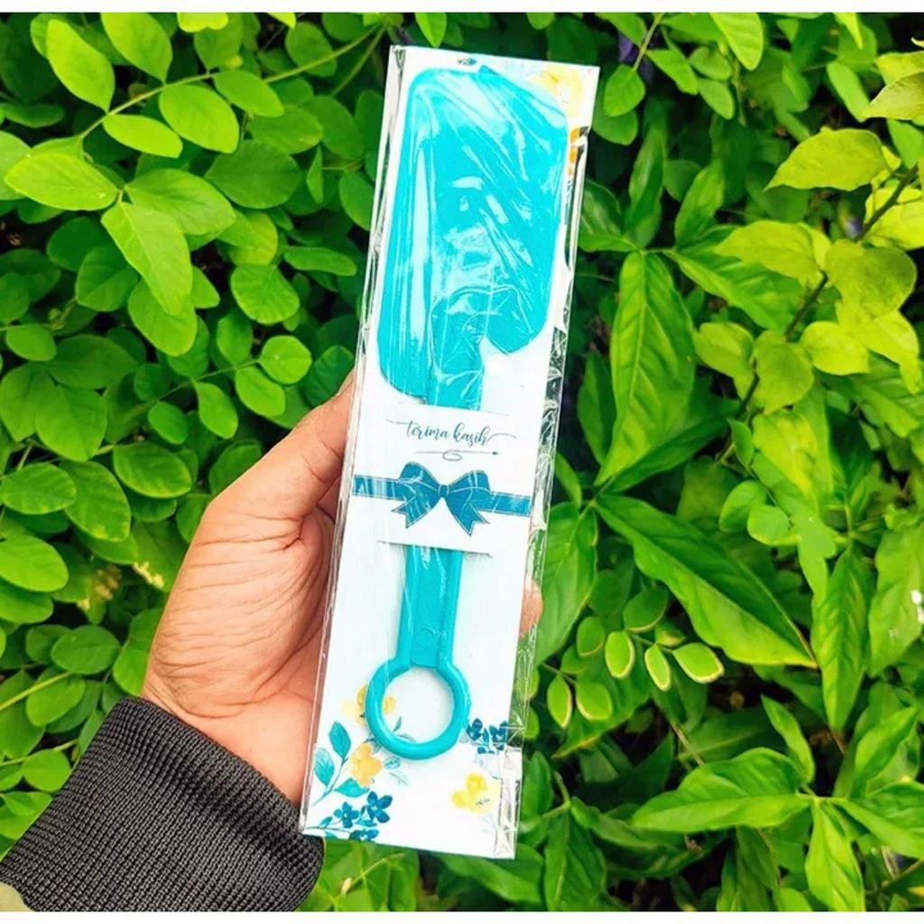 TERMURAH SPATULA PLASTIK OLES KUE PENGOLES MENTEGA || SPATULA BAKERY PANJANG 20CM - BD