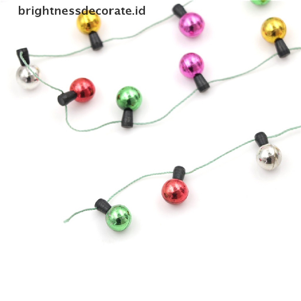 Miniatur Lampu String Warna-Warni Bahan Plastik Ukuran 1m Untuk Rumah Boneka