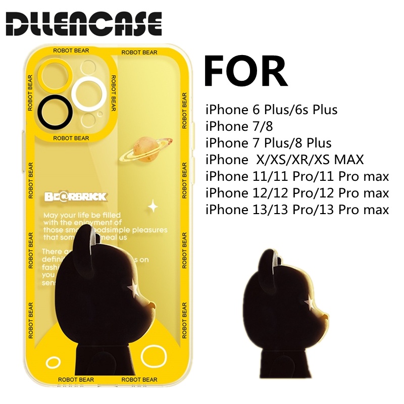 Dllencase Casing Soft Case TPU Motif Kartun Untuk iPhone 14 13 Pro Max 6 + / 6s + / 7 / 7 + / 8 / 8 + / X / XS / XR / XS Max / 11 / 12 / 13 / A2 Pro / Pro / Max / 34